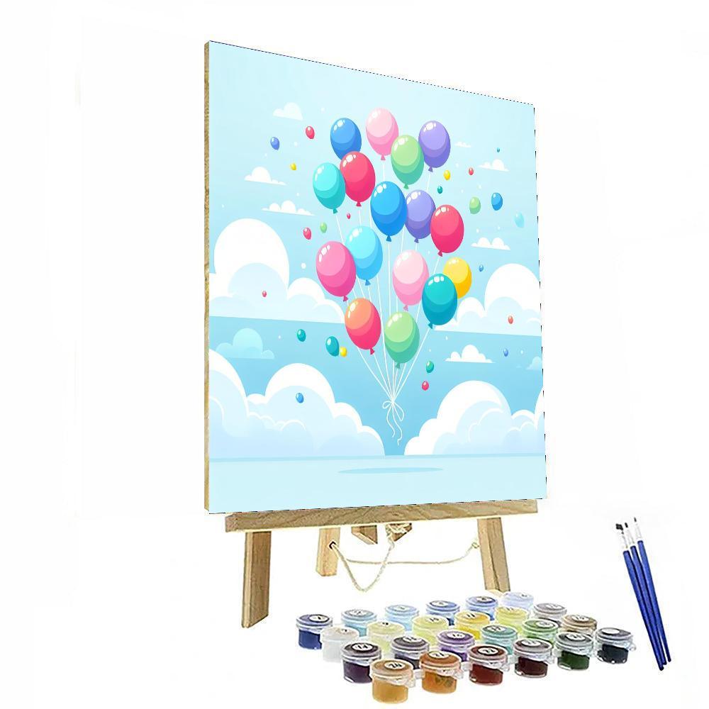 Skybound Balloon Adventure Number Painting