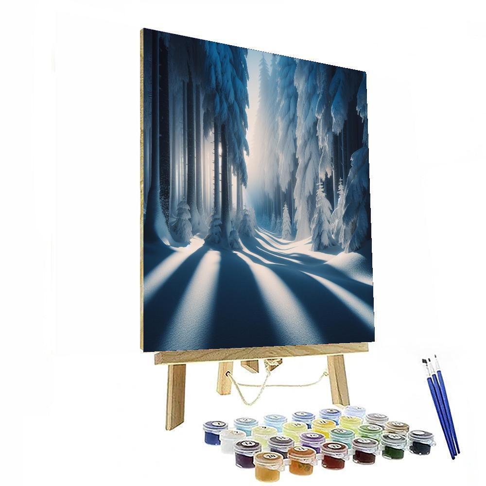 Winter Wonderland Woodland Scene Painting By Numbers Kit