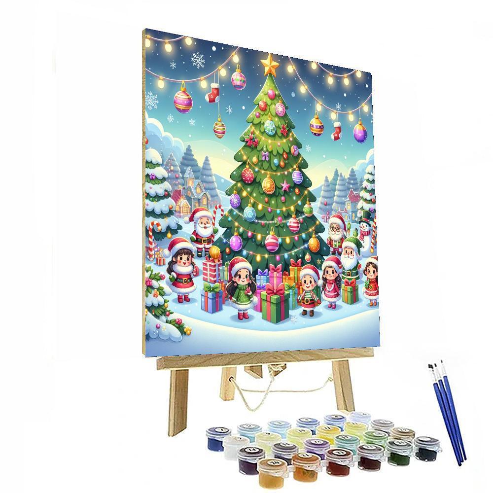 Festive Holiday Celebrations Painting Number Kit