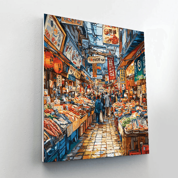 Tsukiji Outer Market Numbered Painting Kits