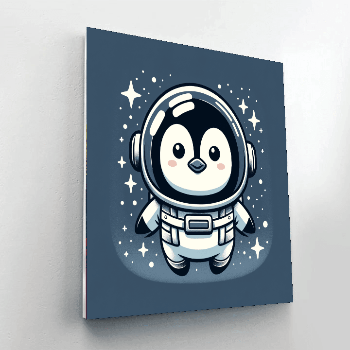 Astronaut Penguin Painting By Numbers Kit