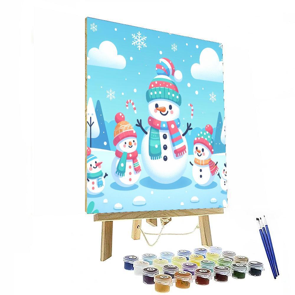 Cozy Winter Fun Paint By Numbers Art