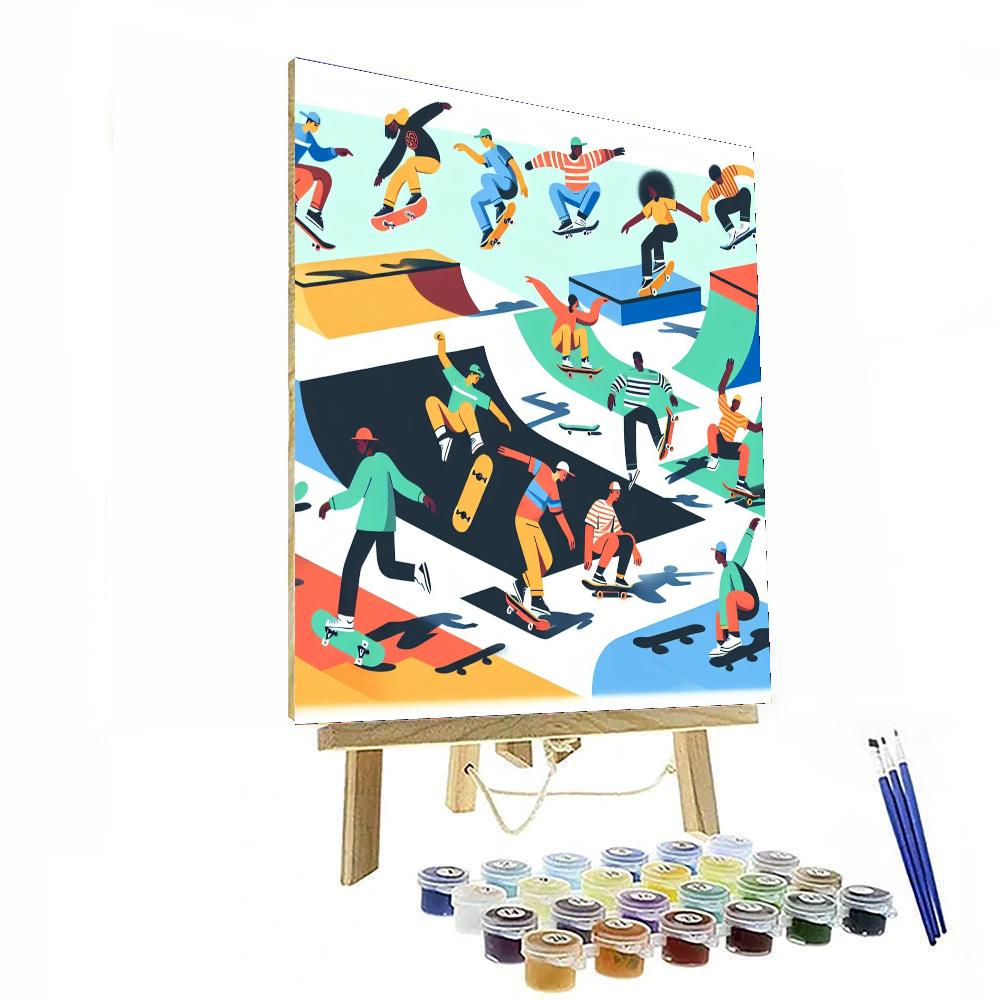 Urban Skate Park DIY Paint By Numbers