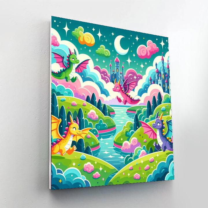 Fantasy Adventure With Dragons DIY Paint By Numbers
