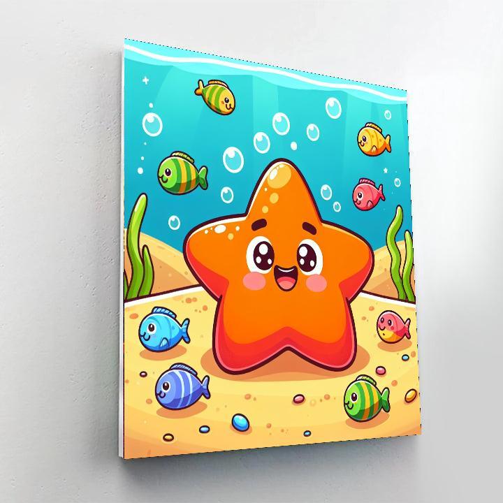 Playful Starfish Paint By Color