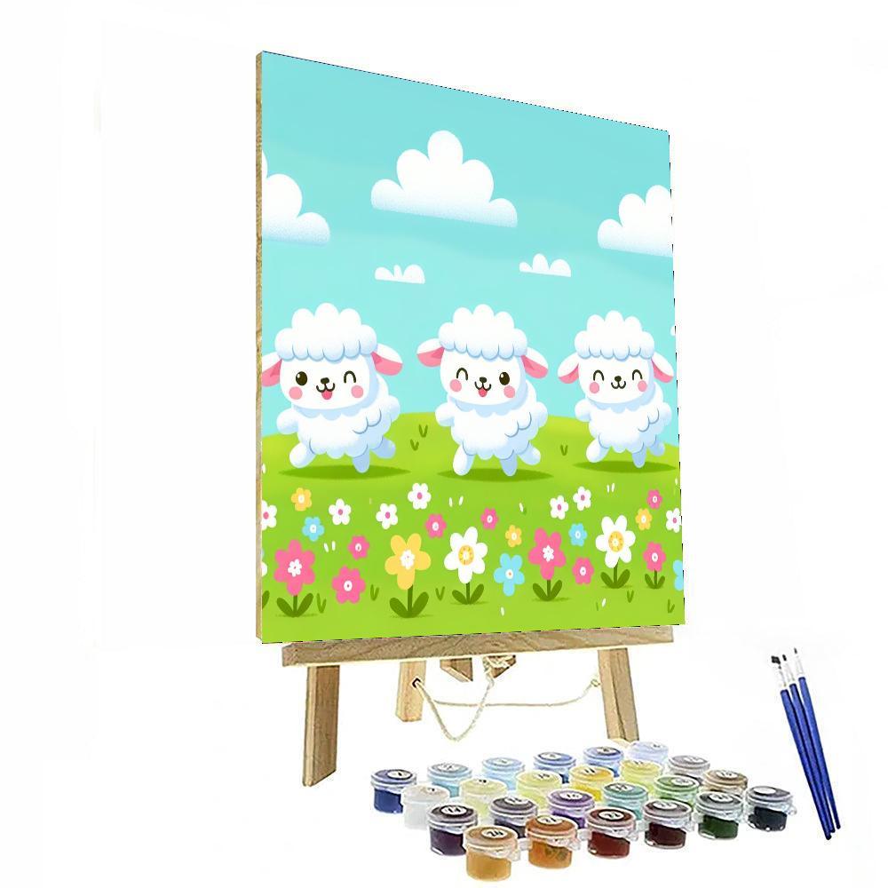 Fluffy Sheep Parade Paint By Number