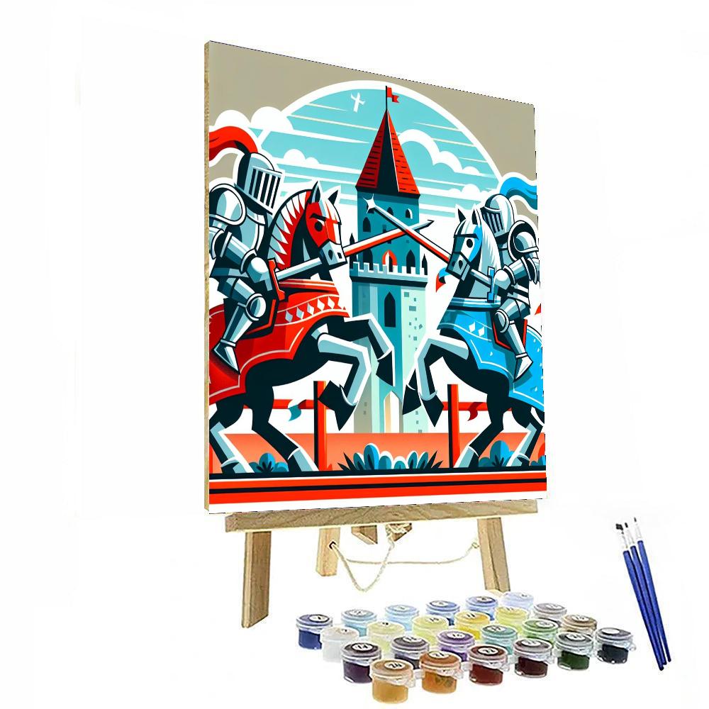 Medieval Knights Challenge DIY Paint By Numbers