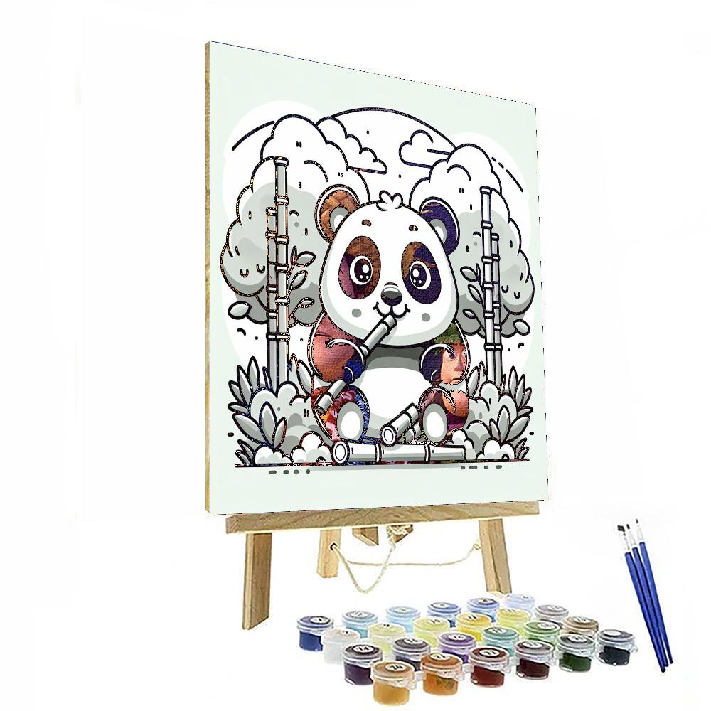 Panda's Bamboo Paradise Painting By Numbers Kit