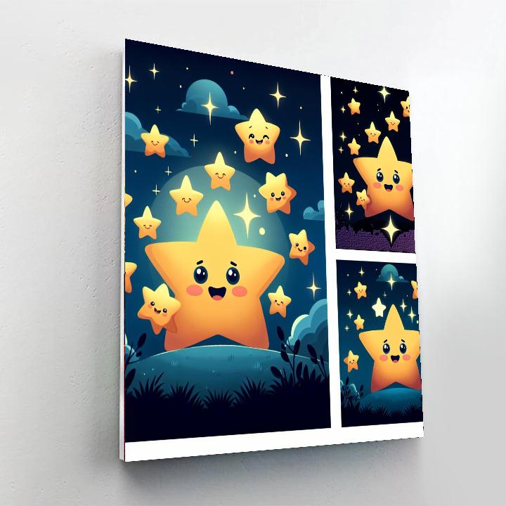 Twinkling Star Parade Paint By Numbers Art