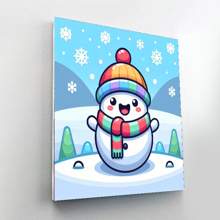 Whirlwind Snowman DIY Paint By Numbers