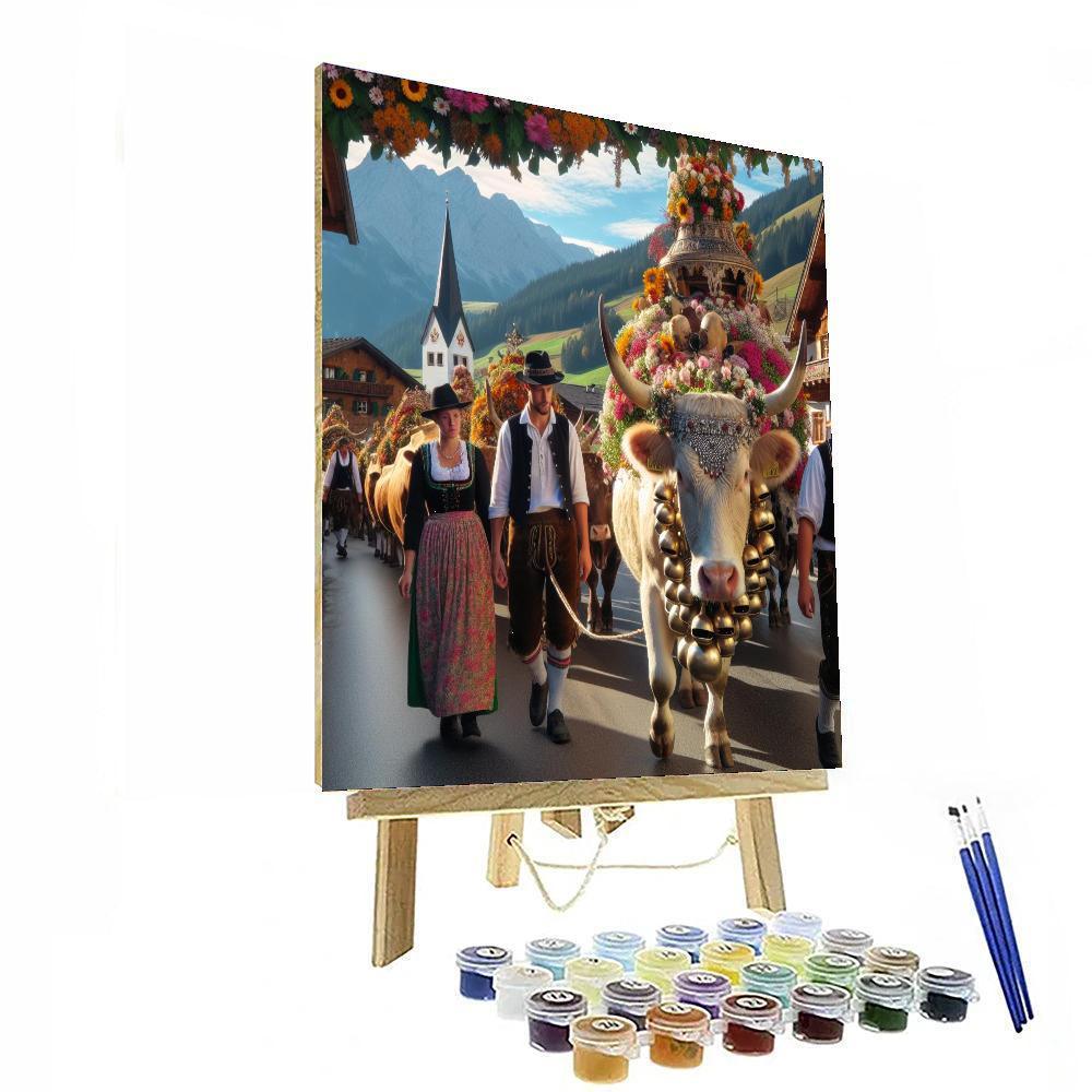 Almabtrieb Cattle Drive - Austria Paint By Numbers