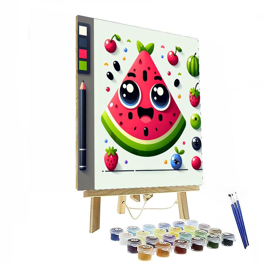 Wacky Watermelon Paint By Numbers Art
