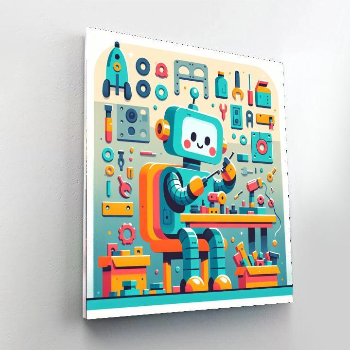 Friendly Robot's Workshop Paint By Number