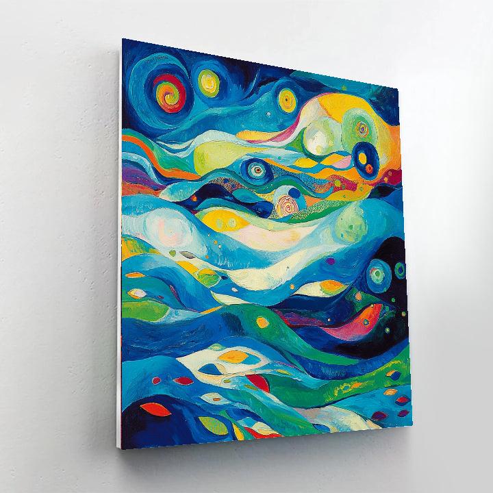 Wassily Kandinsky Inspired Dynamic Rhythm Of The Ocean  Paint By Numbers Kits