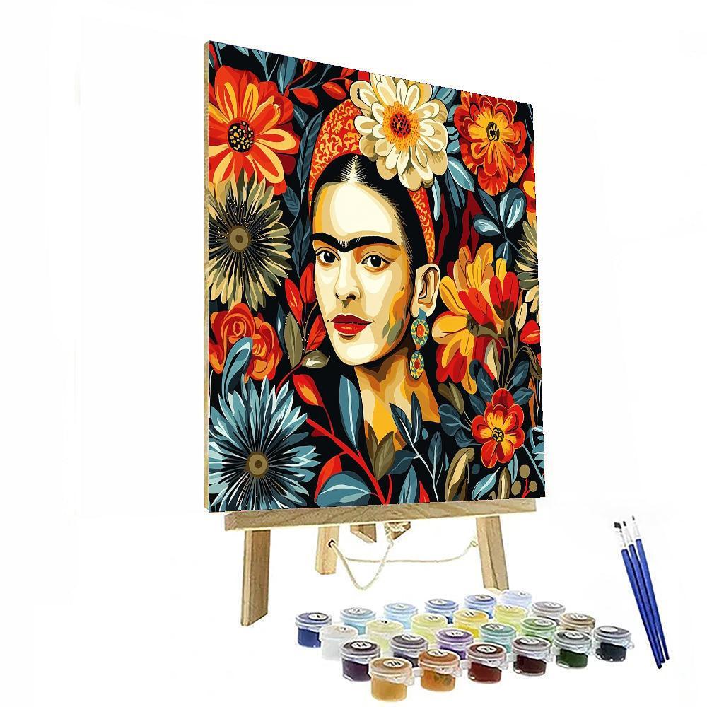 Frida Kahlo Inspired Folk Fantasy  Painting Number Kit