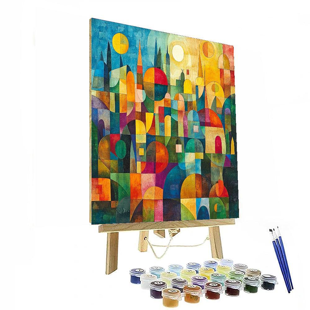 Paul Klee Inspired Fantasy Echoes  Number Painting