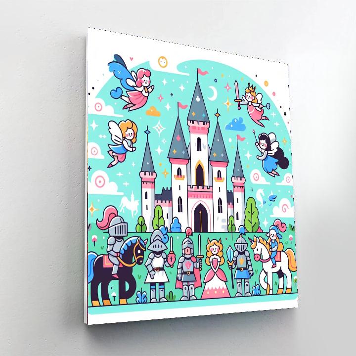 Magical Kingdom Castles Painting Number Kit