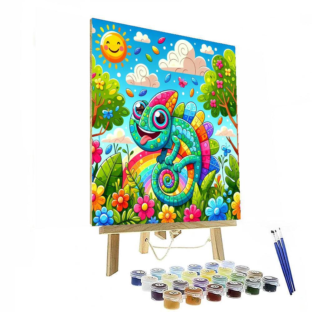 Charming Chameleon Adventure Paint By Color