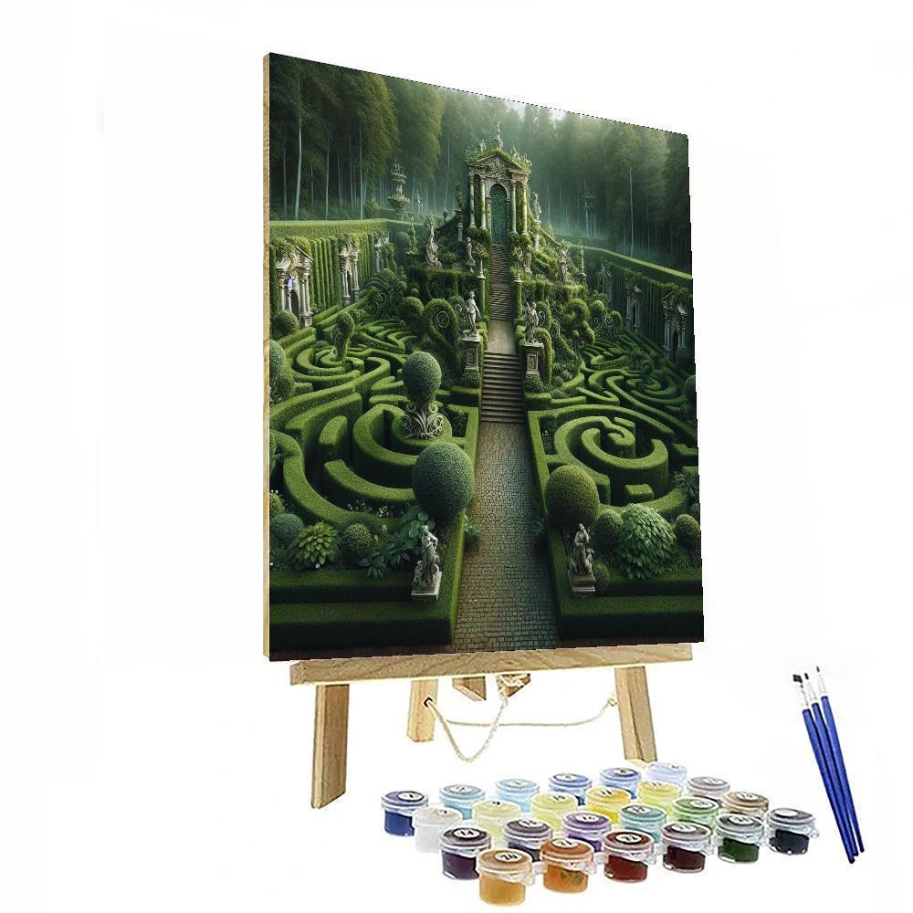 Royal Garden Maze Paint By Numbers