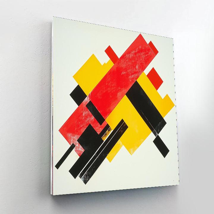 Kazimir Malevich Inspired Bold Geometry  DIY Paint By Numbers