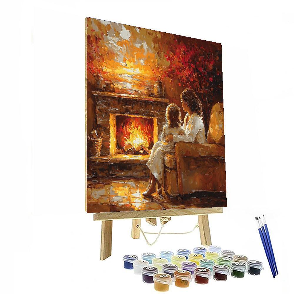 Evening Tales And Tea Painting Number Kit