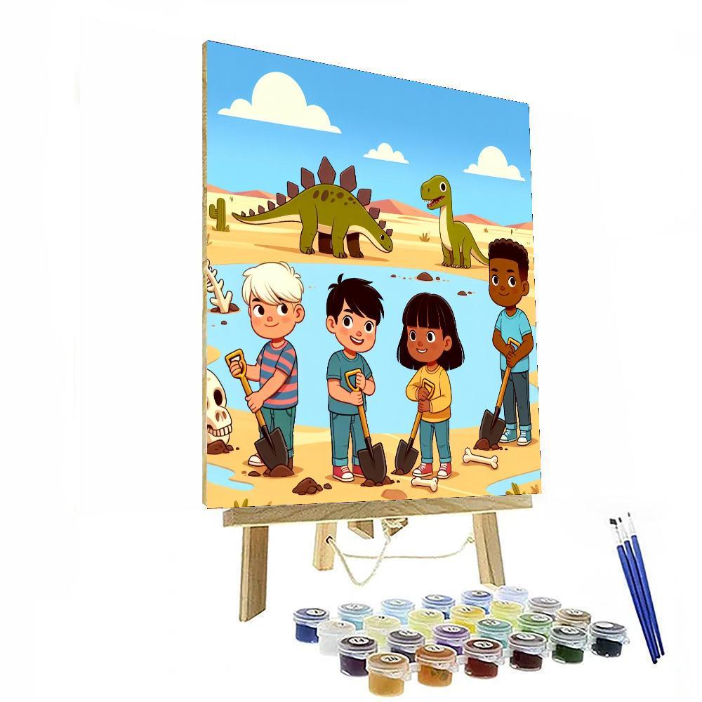 Dinosaur Discovery Camp DIY Paint By Numbers