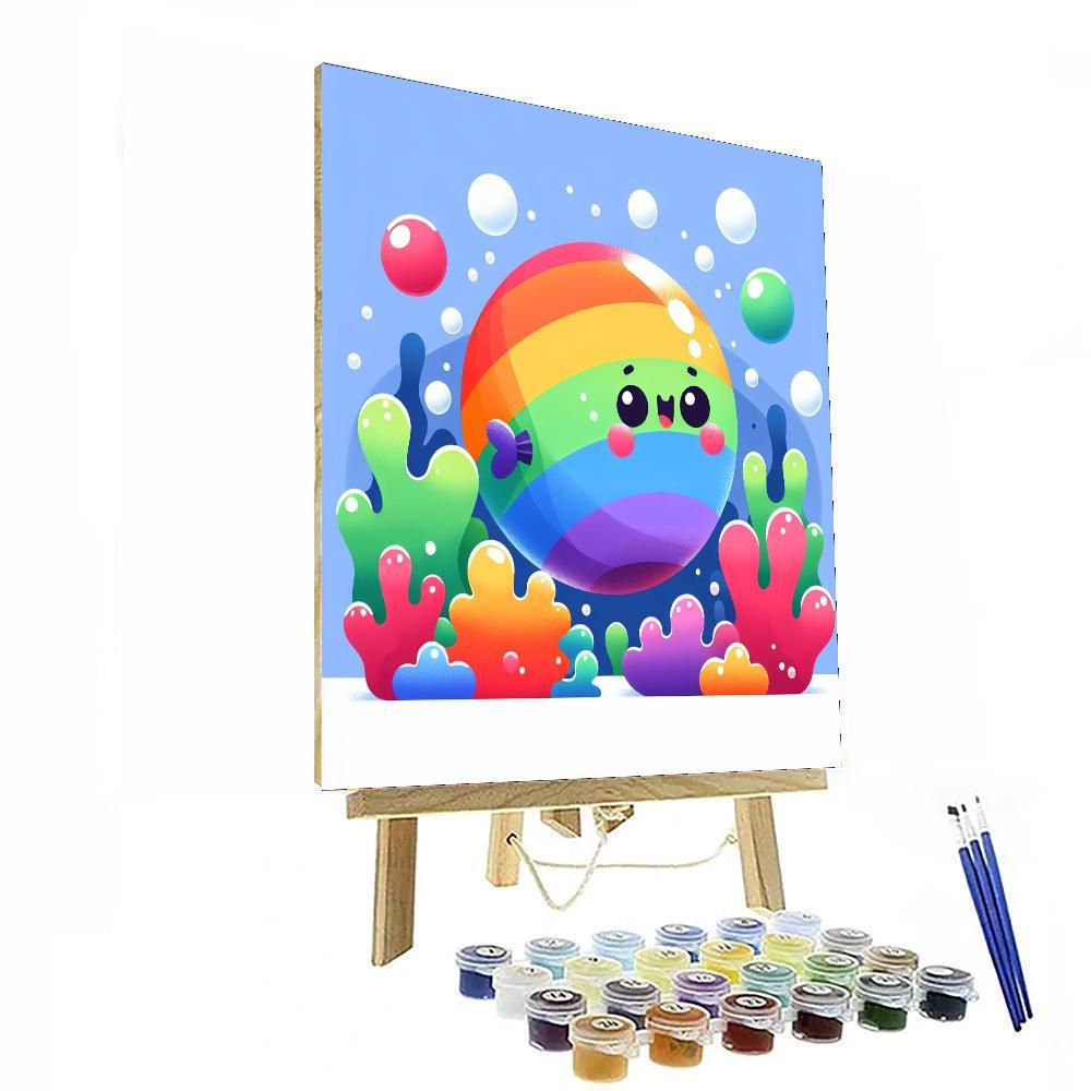 Bubbly Rainbow Fish Paint By Color