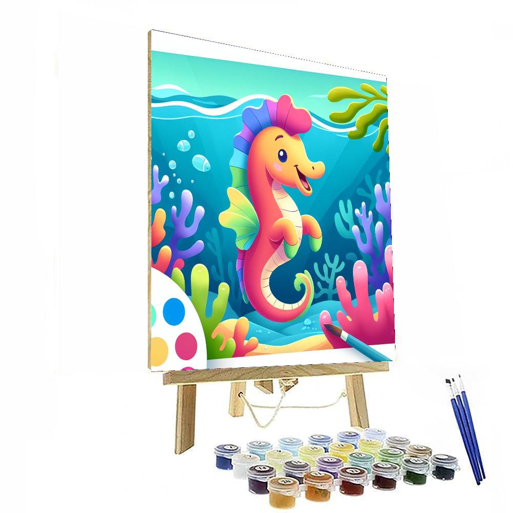 Lively Sea Horse DIY Paint By Numbers