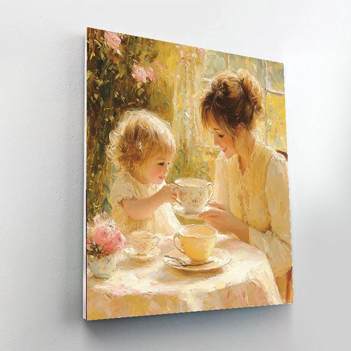 Tea Time With Mother Numbered Painting Kits