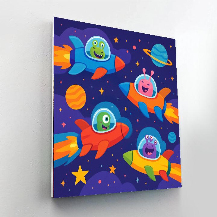Super Space Race Numbered Painting Kits