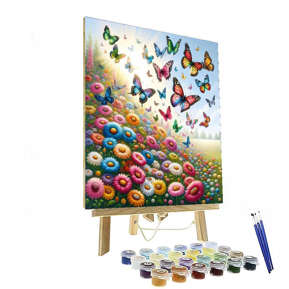 Dancing Butterflies In The Meadow Paint By Number