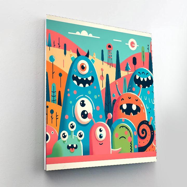 Friendly Monster Mayhem Paint By Number