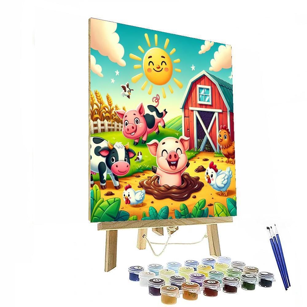 Sunny Farmyard Adventures Paint By Numbers Art