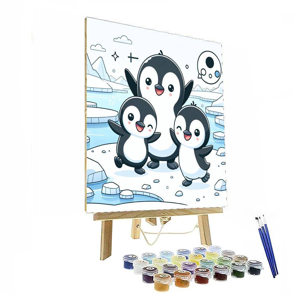 Penguin Family Adventure Paint By Numbers