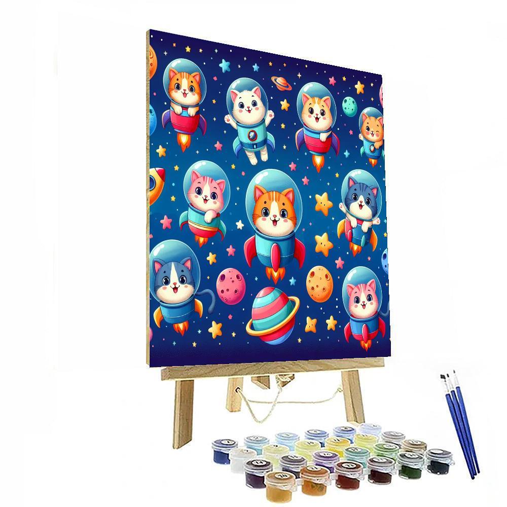 Adventurous Space Kittens Paint By Number