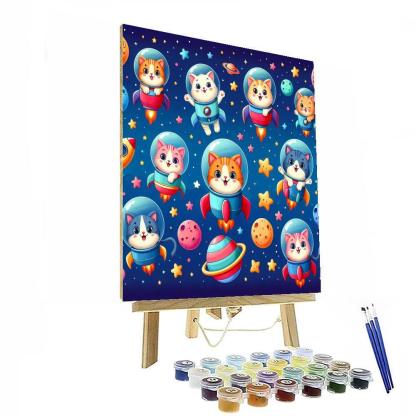 Adventurous Space Kittens Paint By Number