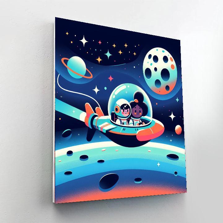 Lunar Launch Adventure Paint By Numbers Art