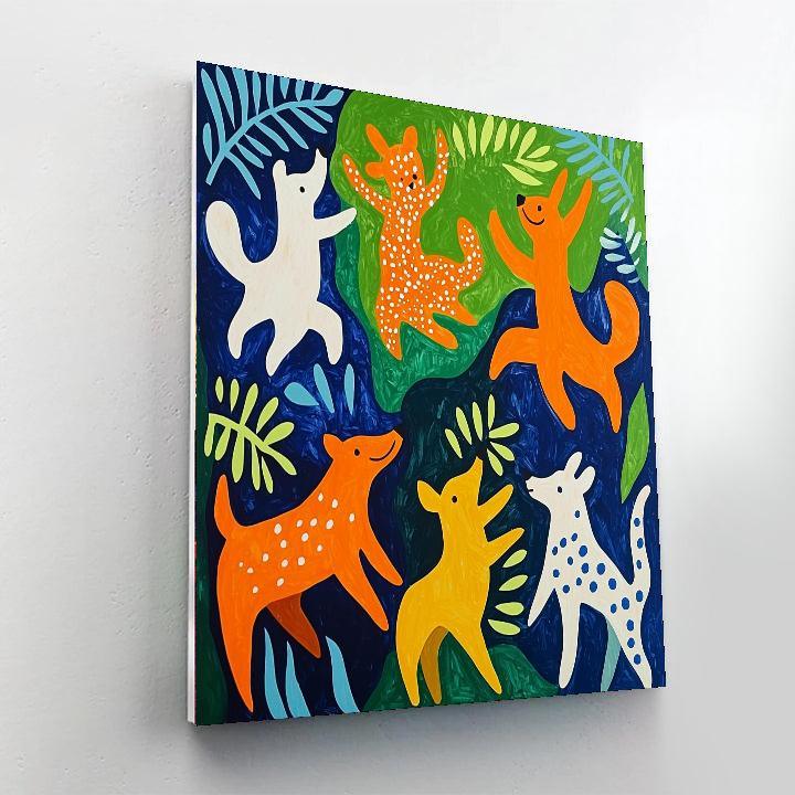 Henri Matisse Inspired Playful Companions  Paint By Numbers