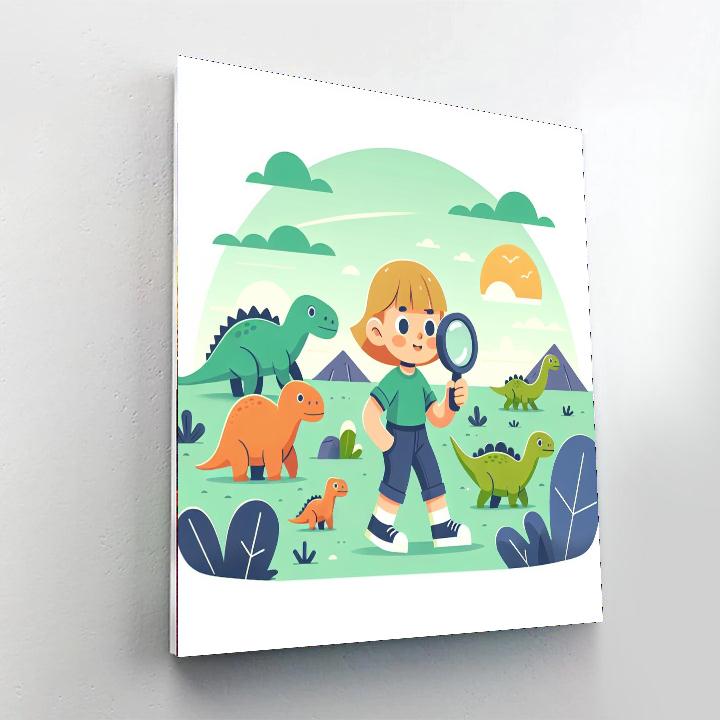 Dinosaur Explorer Journey Paint By Numbers Art