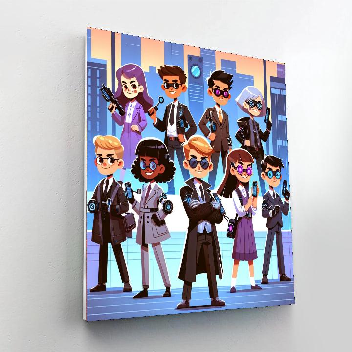 Secret Agent Academy Numbered Painting Kits