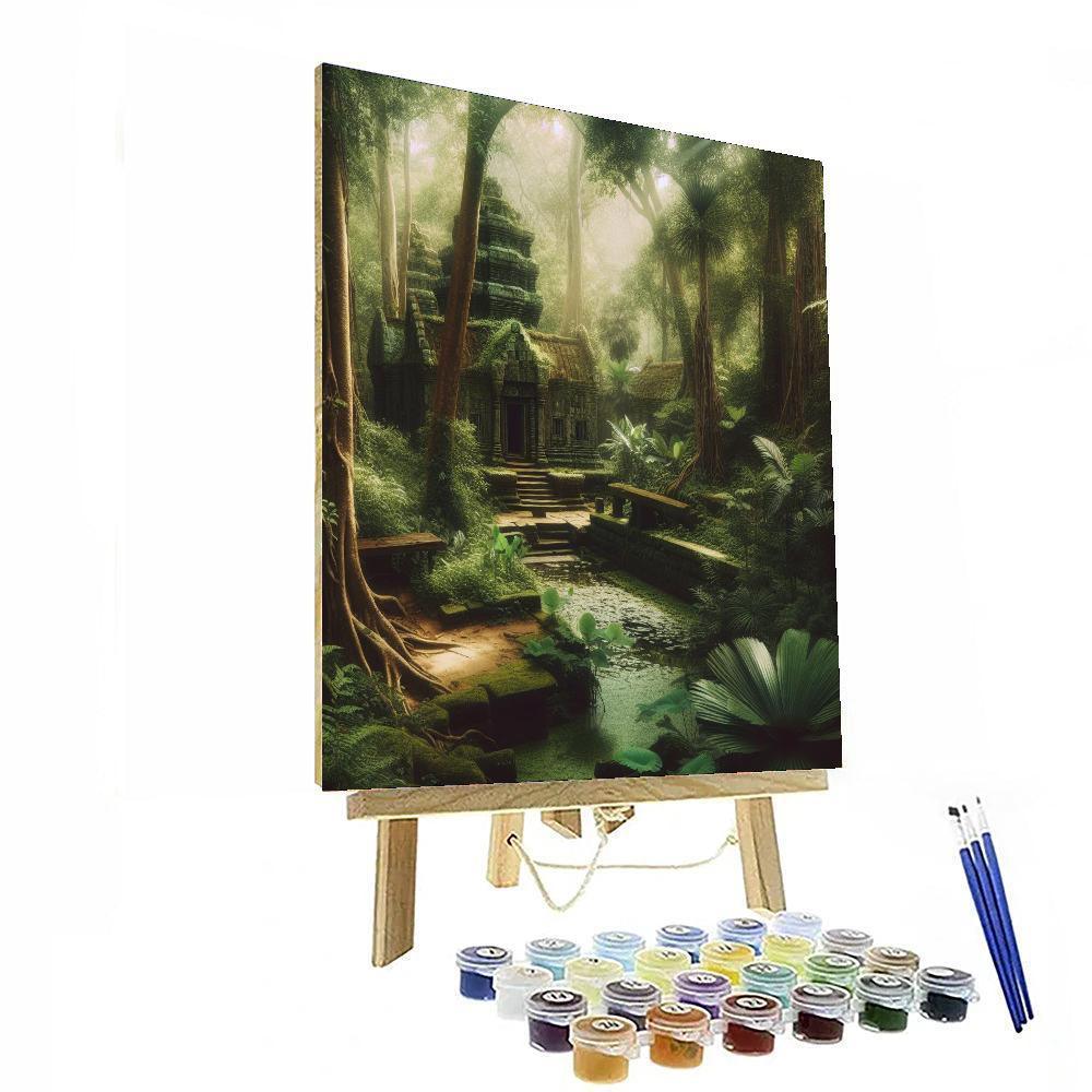 Ancient Forest Temple Painting By Numbers Kit