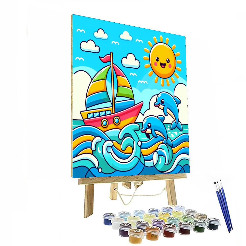 Sailing With Dolphins Numbered Painting Kits