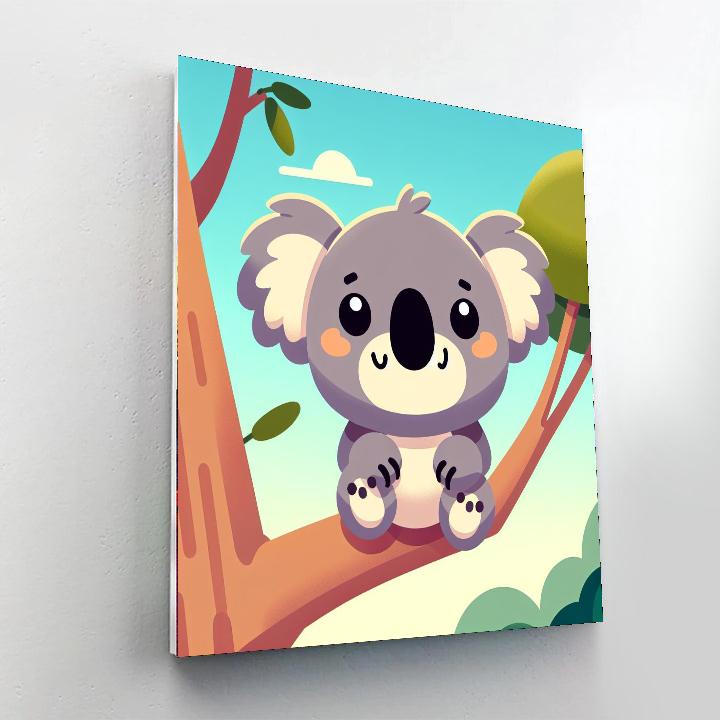 Lively Koala Number Painting