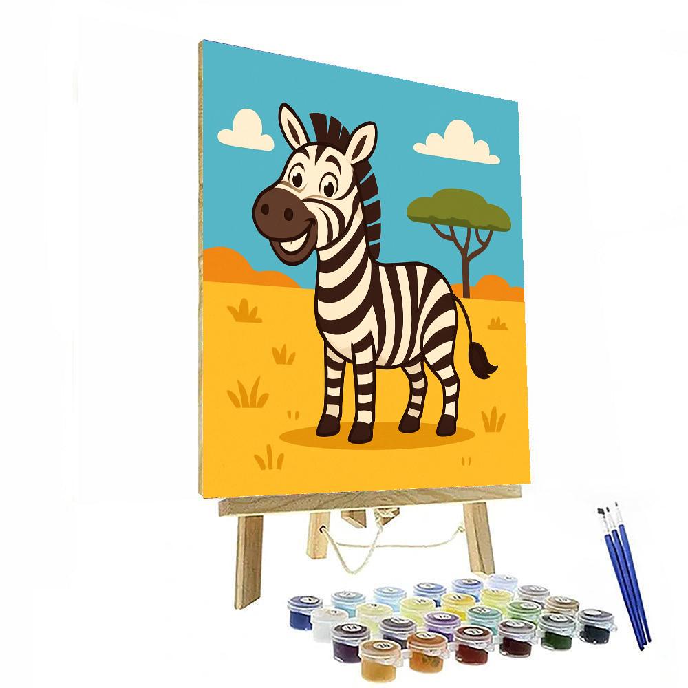 Snazzy Zebra Paint By Numbers