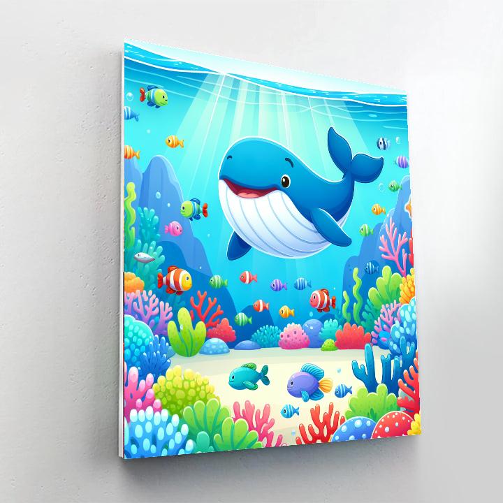 Wonderland Whale Painting By Numbers Kit