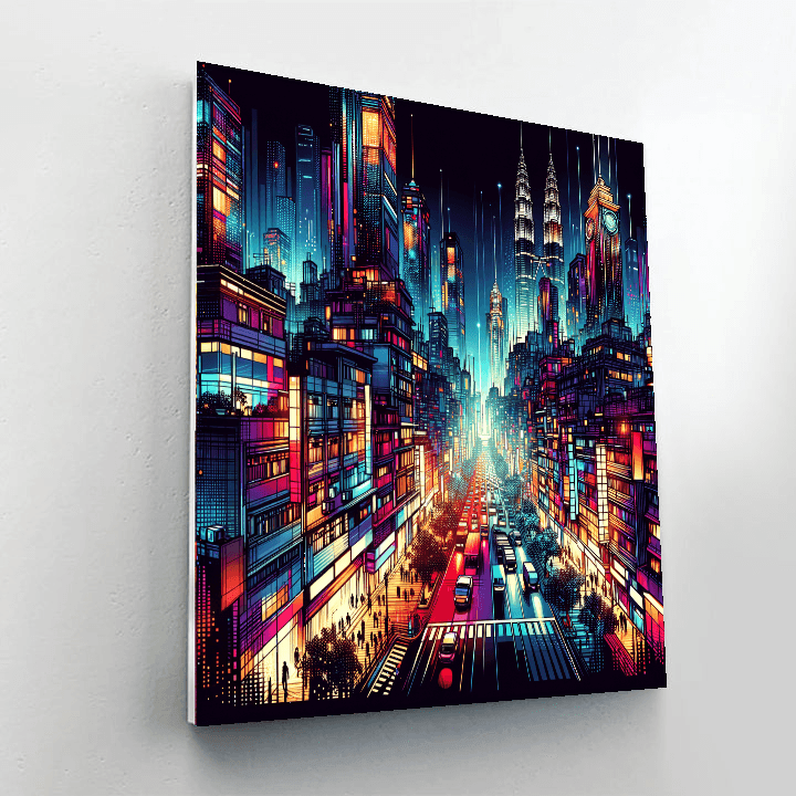 Urban Nightscape Melody Paint By Number