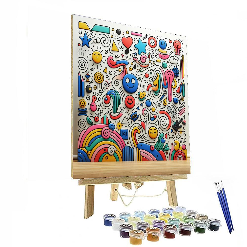 Dazzling Doodles Paint By Numbers Art