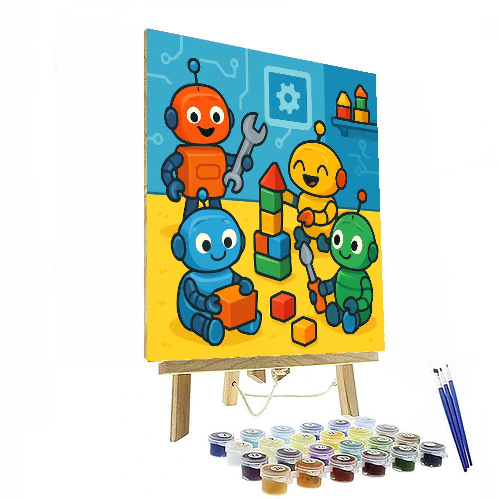 Creative Robot Playground DIY Paint By Numbers