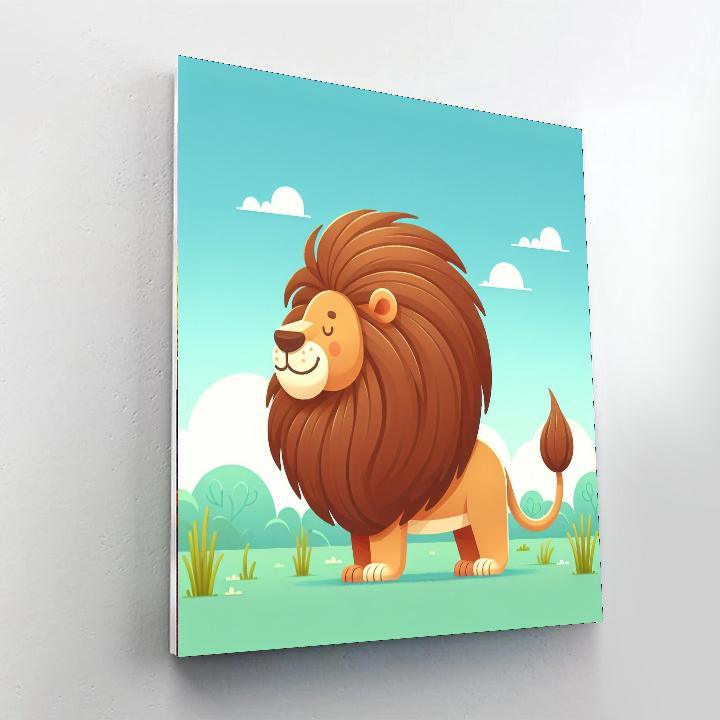 Lumbering Lion Painting By Numbers Kit