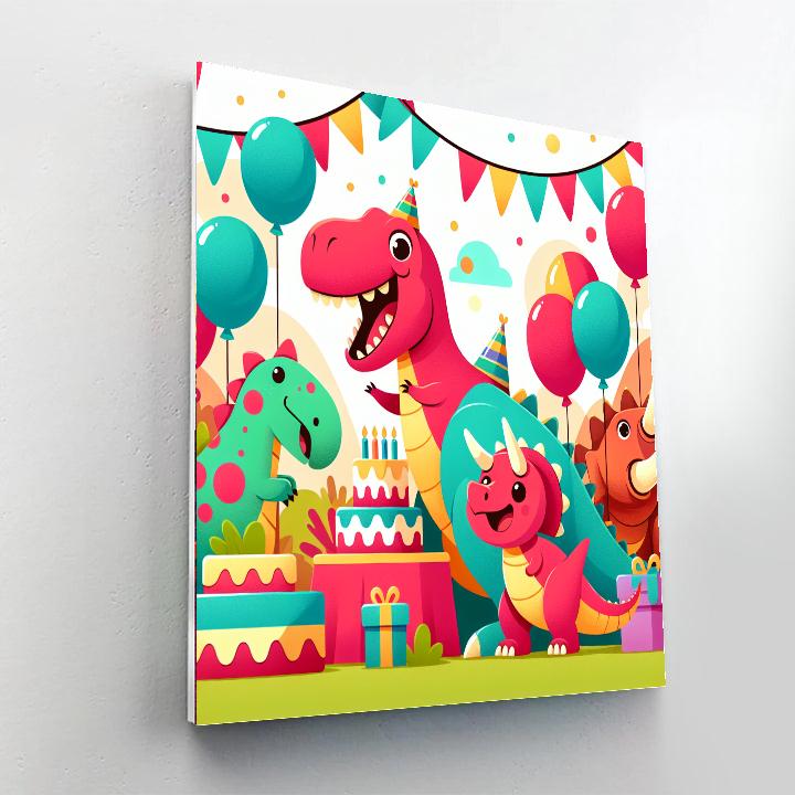 Colorful Dinosaur Party Numbered Painting Kits